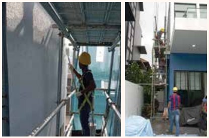 External painting at Old Police Station project photo by Ezzogenics Work at Height Singapore