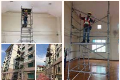 Scaffolding work at Condominium Changi Court project photo by Ezzogenics Work at Height Singapore